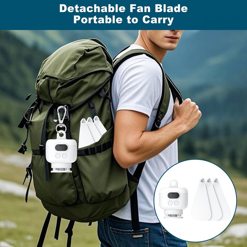 BOKASM Portable Camping Fan,Tent Ceiling Fan,Rechargeable 8000mAh Battery with LED Lighting & Hook,Auto Shut Off Timer,Detachable Fan Blade,Wind Power Adjustment,Used for Tent/Canopy/RV/Porch/Beach/Bedroom - Image 4